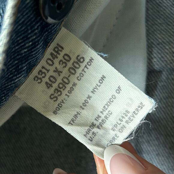 Vintage Wrangler rugged wear two toned jeans workwear Y2K 90s brush guard 40 - Picture 14 of 14